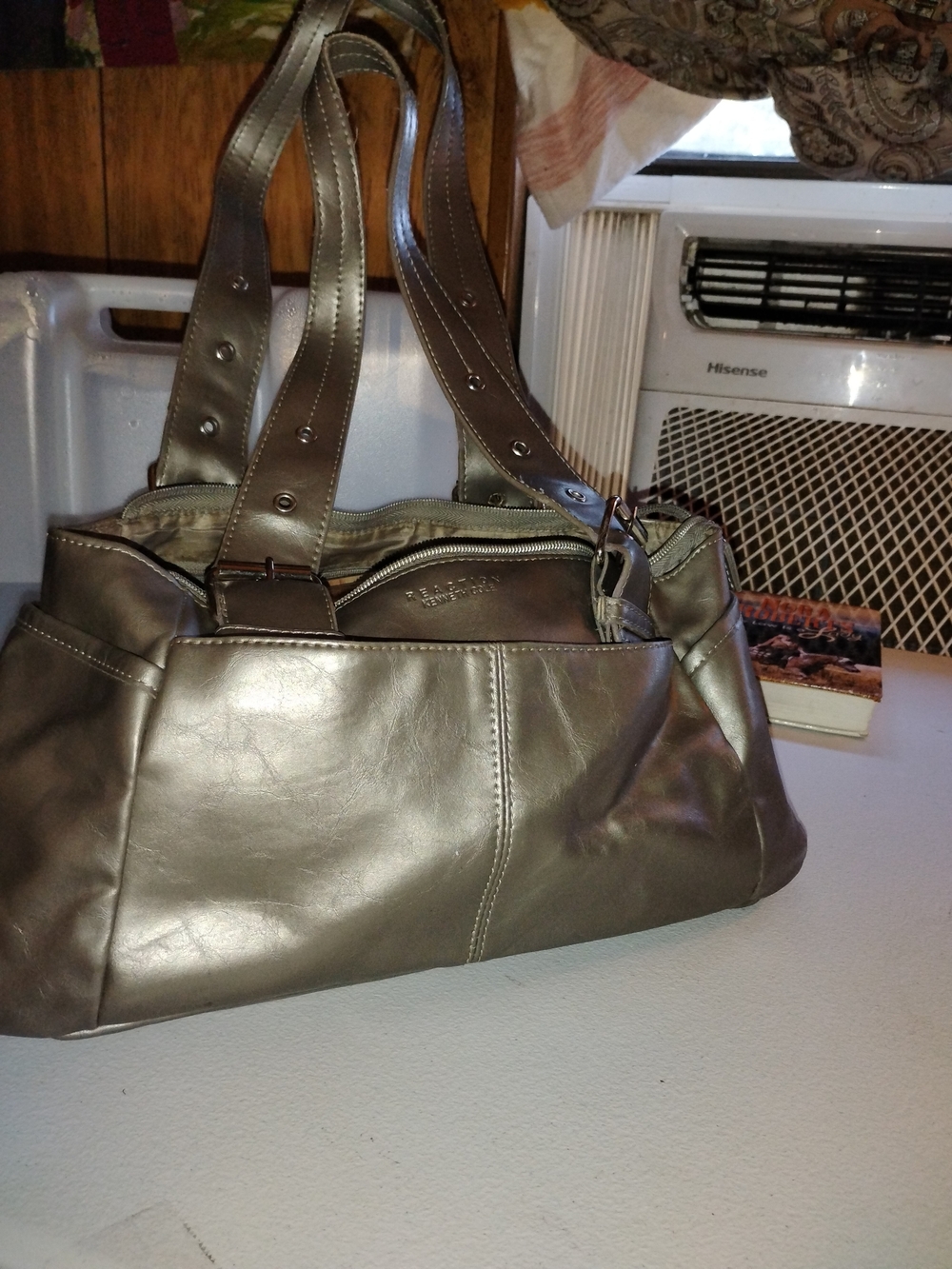 Metallic Gray Women's Handbag - Kenneth Cole